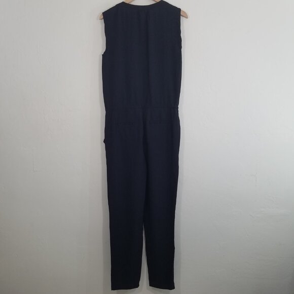 LOFT Sleeveless Jumpsuit with Pockets Black Size M - Picture 5 of 8